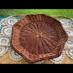Woven Dark Wicker octagonal shaped Basket